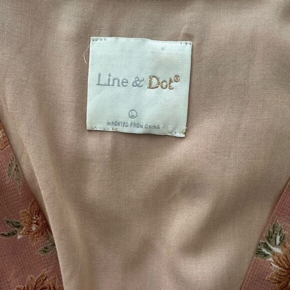 Line & Dot Reality Bites Romper Floral Large - Picture 3 of 4